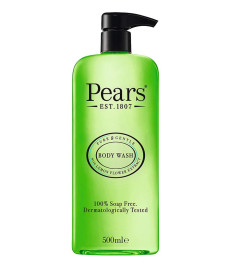 Pears Pure & Gentle Shower Gel, Body Wash with Oil Clear Formula for Removing Excess Oil with Lemon Flower Extracts, 100% Soap Free, Imported, 500 ml ( Free Shipping )