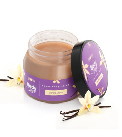 Plum BodyLovin' Vanilla Vibes Sugar Body Scrub | The Ideal Winter Body Scrub | Brazil Nut Oil | Skin Brightening | Deep Moisturization | 100% Vegan ( Free Shipping )