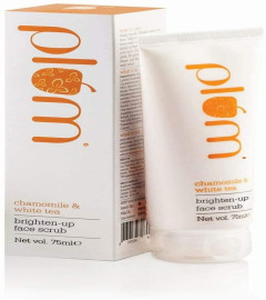 Plum Chamomile & White Tea Brighten Up Face Scrub | Gentle Exfoliation & De-tanning | For Normal, Combination Skin | 75ml ( Free Shipping )