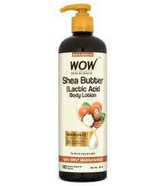 WOW Skin Science Shea Butter and Cocoa Butter Moisturizing Body Lotion, Deep Hydration, 400ml (Free Shipping World)
