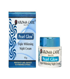Aroma Care Pearl Glow Triple Whitening Night Cream I Pearlglow Night Cream IAromacare Pearl Glow Night Cream 15gm (Free Shipping World)