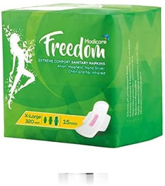 Modicare Comfort Sanitary Napkin 5 in 1 Technology Chitin, Anion, Nano Silver, Far Infrared, Magnetic (X-Large, 320 mm)(Free Shipping World)