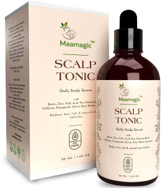 MaaMagic Scalp Tonic for Hair Growth with Redensyl & Proteins Tonic Ayurvedic Hair Serum for Women & Men Controls Hair Fall & Breakage, Stimulates & Energizes Hair Roots, Sulphate Free- 50ml ( Free Shipping )