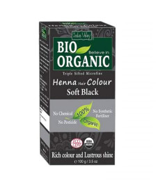 INDUS VALLEY 100% Organic Henna Hair Color (Soft Black)-100 g ( Free Shipping World)