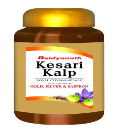 Baidyanath Kesari Kalp Royal Chyawanprash - 500g - Promotes Vitality, Strength & Stamina in Adults and Elderly | Revitalizer Enriched with Gold and Saffron( Free Shipping Worldwide)
