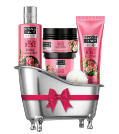 Bryan & Candy Delicate Rose Bath Tub Gift Set For Women and Men |Complete Home Spa Experience (Shower Gel, Body Butter, Sugar Scrub, Face Wash)( Free Shipping Worldwide)