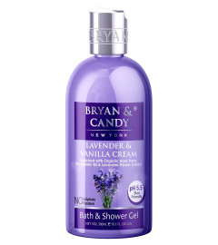 Bryan & Candy Lavender and Vanilla Shower Gel (300ml) with Aloe Vera and Essential Oils( Free Shipping Worldwide)