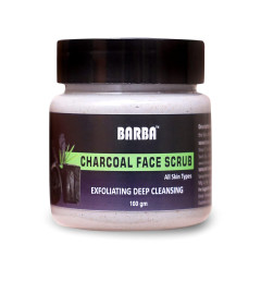 Barba Charcoal Exfoliating Deep Cleasing Face Scrub 100gm ( Free Shipping Worldwide)
