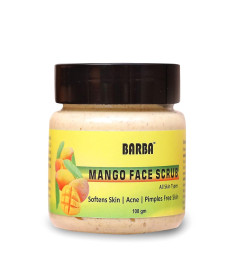 Barba Mango Face Scrub For Softens Skin, Acne, Pimples Free Skin Scrub 100gm ( Free Shipping Worldwide)