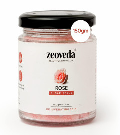 Zeoveda Natural Exfoliate Scrub for Face & Body | Blackhead Remover | De Tan Face Scrub | Scrub for both Men & Women | Body Scrub for all skin types | Dirt Removal from Neck, Knee (Rose) ( Free Shipping Worldwide)