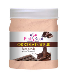 Pink Root Chocolate Scrub Face Scrub with Olive Oil 500gm, Multi Color ( Free Shipping Worldwide)