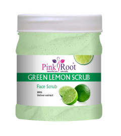 Pink Root Green Lemon Scrub Face Scrub With Vetiver extract ( Free Shipping Worldwide)