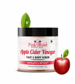 Pink Root Apple Cider Vinegar Face & Body Scrub 100gm ( Free Shipping Worldwide)