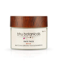 bhu botanicals Skin Brightening Face Pack, Matcha Green Tea & Bamboo, 50gm ( Free Shipping Worldwide)