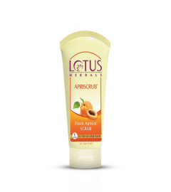 Lotus Herbals Apriscrub Fresh Apricot Scrub | Natural Exfoliating Face Scrub | Chemical Free | For All Skin Types | 125g ( Free Shipping Worldwide )