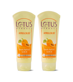 lotus-herbals-apriscrub-fresh-apricot-scrub-natural-exfoliating-face-scrub-chemical-free-for-all-skin-types-100g-pack-of-2-free-shipping-worldwide-