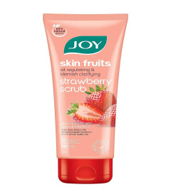 Joy Blackhead Removal Face Scrub with Strawberry (200gm) | Exfoliating Scrub for Face with Vitamin C | Controls Excess Oil & Removes Blemishes | 100% Vegan & Gentle on Skin ( Free Shipping Worldwide )