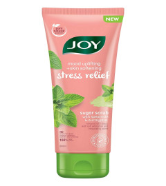 Joy Mood Uplifting + Skin Softening Stress Relief Sugar Scrub | With Spearmint and Eucalyptus |100% Vegan, No Parabens, No Harsh Chemicals| Exfoliation Face Scrub 200 ml ( Free Shipping Worldwide )