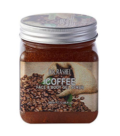 DR.RASHEL Coffee Gel Face & Body Scrub For Men and Women (380 Ml) | All Skin |Cleanser Scrub For Deep Exfoliation | Dead Skin Remover | Tan Removal | Blackhead Remover ( Free Shipping Worldwide )