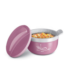 MILTON Crave 1000 Insulated Inner Stainless Steel Casserole, 800 ml, Pink | PU Insulated |BPA Free |Odour Proof | Food Grade | Easy to Carry | Easy to Store | Ideal for Chapatti | Roti | Curd Maker( Free Shipping Worldwide )