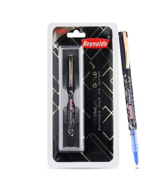 Reynolds TRIMAX GOLD 1 CT BLT - BLUE | Roller Ball Point Pen | Pen for Gift | Lightweight Roller Pen With Comfortable Grip for Extra Smooth Writing | School and Office Stationery | 0.5mm Tip Size( Free Shipping Worldwide )