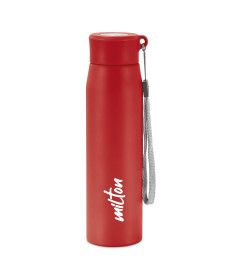 MILTON Handy 650 Stainless Steel Water Bottle, 690 ml, Red | Single walled | Leak Proof | Easy Grip | Easy to Carry | Gym Bottle | Home | Kitchen | Hiking | Treking Bottle | Travel Bottle ( Free Shipping worldwide )