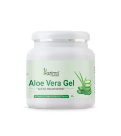 KAZIMA Aloe Vera Gel Raw - 100% Pure Natural Gel - Ideal for Skin, Face, Acne Scars, Hair, Moisturizer & Dark Circles (250 Gram) ( Free Shipping worldwide )