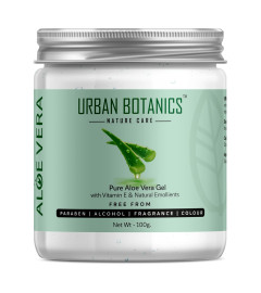 UrbanBotanics® Pure Aloe Vera Skin/Hair Gel With Vitamin E & Natural Emollients (Paraben Free), 100g ( Free Shipping worldwide )