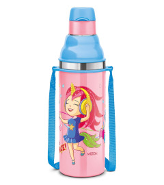Milton Kool Stunner 400 Insulated School Kids Bottle with Inner Steel, 420 ml, Pink | Leak Proof | PU Insulated | Hot & Cold | Easy Grip ( Free Shipping worldwide )
