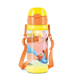 Milton Charmy 450 Chota Bhim Thermosteel Kids Water Bottle, 400 ml, Yellow | Vacuum Insulated | Hot & Cold | Leak Proof | Rust Proof | School | Picnic ( Free Shipping worldwide )