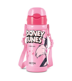 Milton Charmy 450 Looney Tunes Thermosteel Kids Water Bottle, 400 ml, Pink | Vacuum Insulated | Hot & Cold | Leak Proof | Rust Proof | School | Picnic ( Free Shipping worldwide )