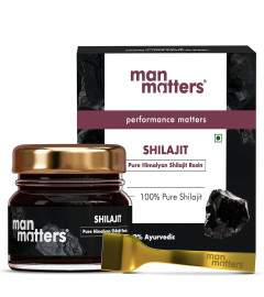 Man Matters 100% Pure Himalayan Shilajit Resin for Men 20g | Boosts Immunity & Strength | No Added Preservatives | 100% Vegetarian ( Free Shipping worldwide )