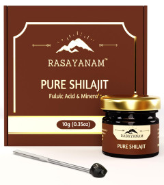 Rasayanam Pure Original Himalayan Shilajit/Shilajeet Resin 10g | Improve Strength & stamina for men & women | 4X Concentrated formula, Stronger Than Pills & Capsules ( Free Shipping worldwide )