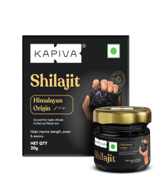 Kapiva Himalayan Shilajit/Shilajeet Resin, 20g - Performance Booster For Endurance and Stamina ( Free Shipping worldwide )