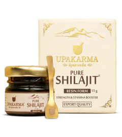 UPAKARMA Ayurveda | 100% Ayurvedic, 15g Original and Pure Shilajit/Shilajeet Resin | Helps to Boost Performance, Power, Stamina, Endurance, Strength and Overall Wellbeing for Men and Women | Pack of 1 ( Free Shipping worldwide )