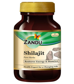 Zandu Shilajit Capsules, Infused with Goodness of Natural Shilajit Extracts, Helps Boost Immunity & Energy, Supports Metabolism - 60 Vegetarian Capsules ( Free Shipping worldwide )