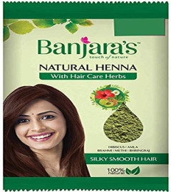 Banjara's Natural Henna Powder 50G(Pack of 8) , With Hibiscus, Amla, Brahmi , Methi & Bhringraj | Henna Powder For Hair  ( Free Shipping worldwide )