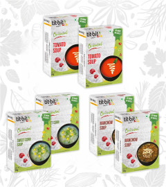 Tit-Bit Oriental - Soup Combo | Tomato Soup | Sweet Corn Soup | Manchow Soup | Soup Packets - Pack of 6 (Each flavor 2 packets - 300gms) ( Free Shipping worldwide )