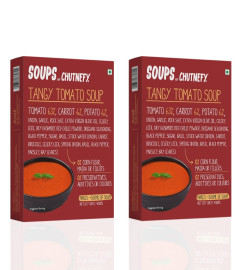 CHUTNEFY - Tangy Tomato Soup - 40gm | No Cooking Needed | Serves 4 (Pack of 2) ( Free Shipping worldwide )