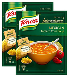 Big Bazaar Combo - Knorr Mexican Tomato Corn International Soup, 52g (Pack of 2) Promo Pack (Free World Wide Shipping)