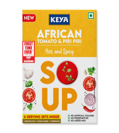 Keya Fresh and Delicious African Soup | Tomato & Piri Piri| Instant Mix | Hot & Spicy | No Added Preservatives | No Chemical | Serves 4| 56g (Free World Wide Shipping)