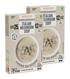 NutriSnacksBox Instant Italian Mushroom Soup with High Protein And Fibers, Ready-to-Eat Healthy Snacks, Instant Soup Mix Powder, Gluten Free & Healthy Soup | No Artificial Flavour & Colour (100x2 Grams) (Free World Wide Shipping)