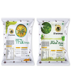 D'aromas Instant Thai Veg & Palak Corn Soup 500gx2, Instant Premix Mix Powder|Ready To Cook| No Artificial Flavour & Colour|Healthy Soup (Free World Wide Shipping)