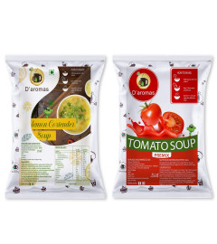 D'aromas Instant Lemon Coriender & Reg Tomato Soup 500gx2, Instant Premix Mix Powder|Ready To Cook| No Artificial Flavour & Colour|Healthy Soup (Free World Wide Shipping)