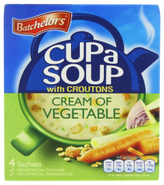 Batchelors Cup a Soup - Creamy Vegetables and Croutons, 122g Carton (Free World Wide Shipping)