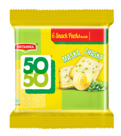 Britannia 50-50 Maska Chaska Biscuits, 300 g (Free World Wide Shipping)