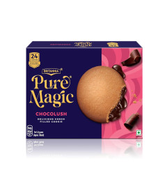 Britannia Pure Magic Chocolush - Delicious Choco Filled Cookie | 300 gm | Live this moment with crunchy and gooey choco filling cookie (Free World Wide Shipping)