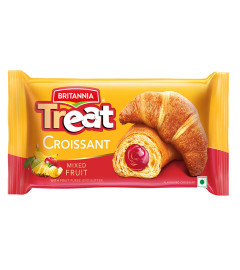 Britannia Treat Croissant – with Mixed Fruit Crème Filling (47g) – 100% VEG (Free World Wide Shipping)