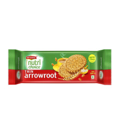 Britannia NutriChoice Thin Arrowroot Biscuit Pouch, 300 g (Free World Wide Shipping)