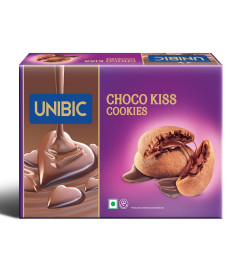 Unibic Foods India Pvt LTD Choco Kiss Cookies 250g, Filled with Chocolate, Rich & Indulgent Snack Delicious Creamy Flavors, Crunchy and Choco Cream Centred Biscuits Made for Chocoholics (Free World Wide Shipping)